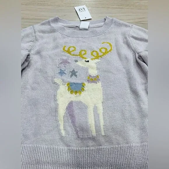 Baby Gap Reindeer Crewneck Sweater Size 4 NWT $35 - Picture 3 of 6